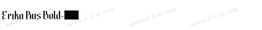 Erika Rus Bold字体转换